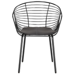 Esszimmerstuhl 2er Set HOBACK Metall Schwarz