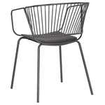 Esszimmerstuhl 2er Set RIGBY Metall Schwarz