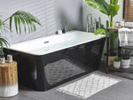 Badewanne schwarz rechteckig 170 x 80 cm HASSEL