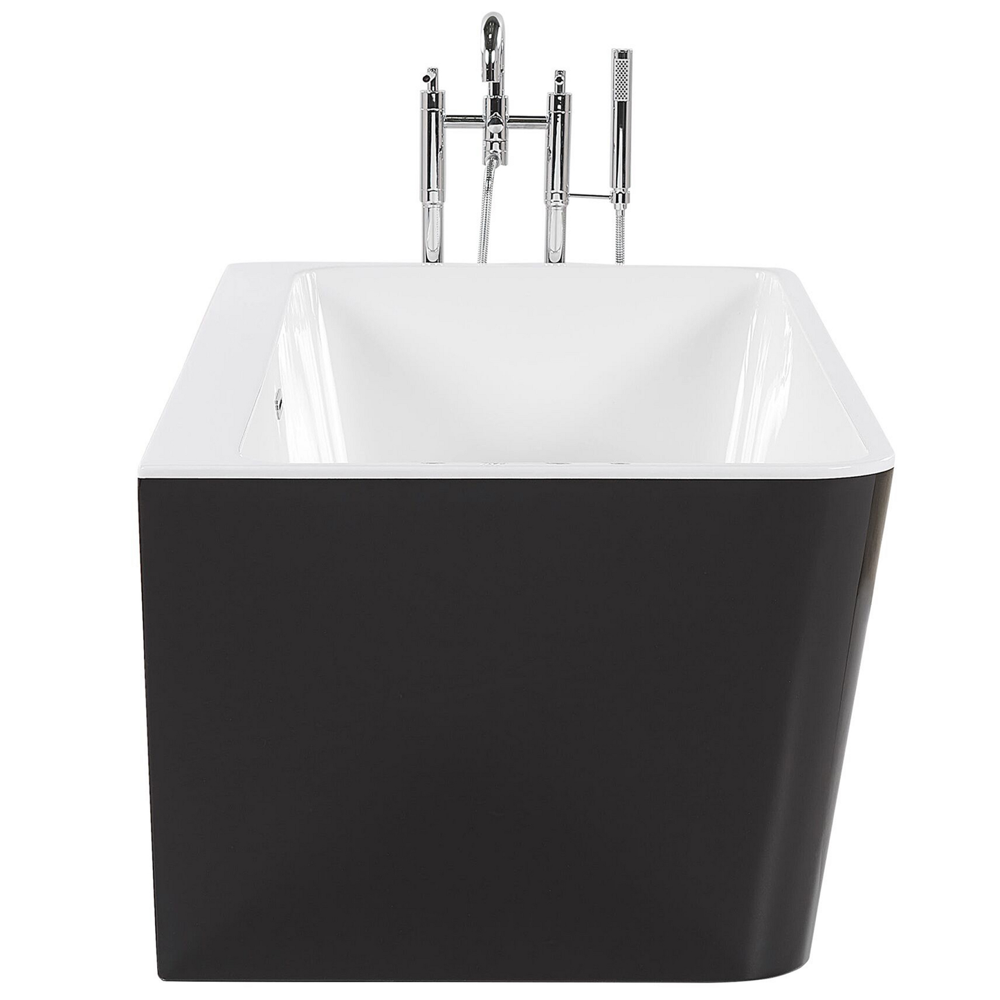 Badewanne schwarz rechteckig 170 x 80 cm HASSEL