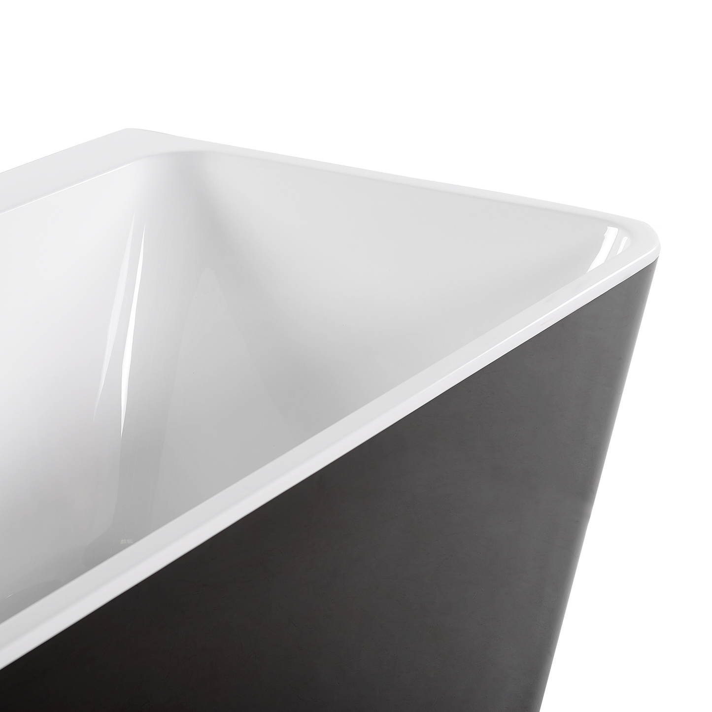 Badewanne schwarz rechteckig 170 x 80 cm HASSEL
