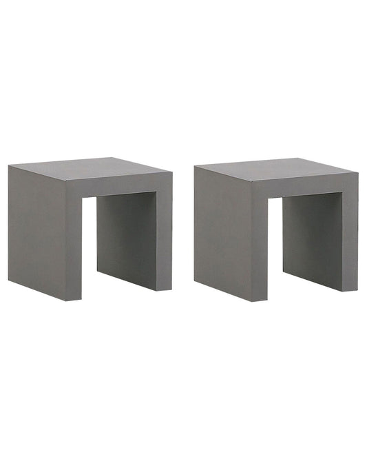Gartenstuhl 2er Set TARANTO Beton Grau
