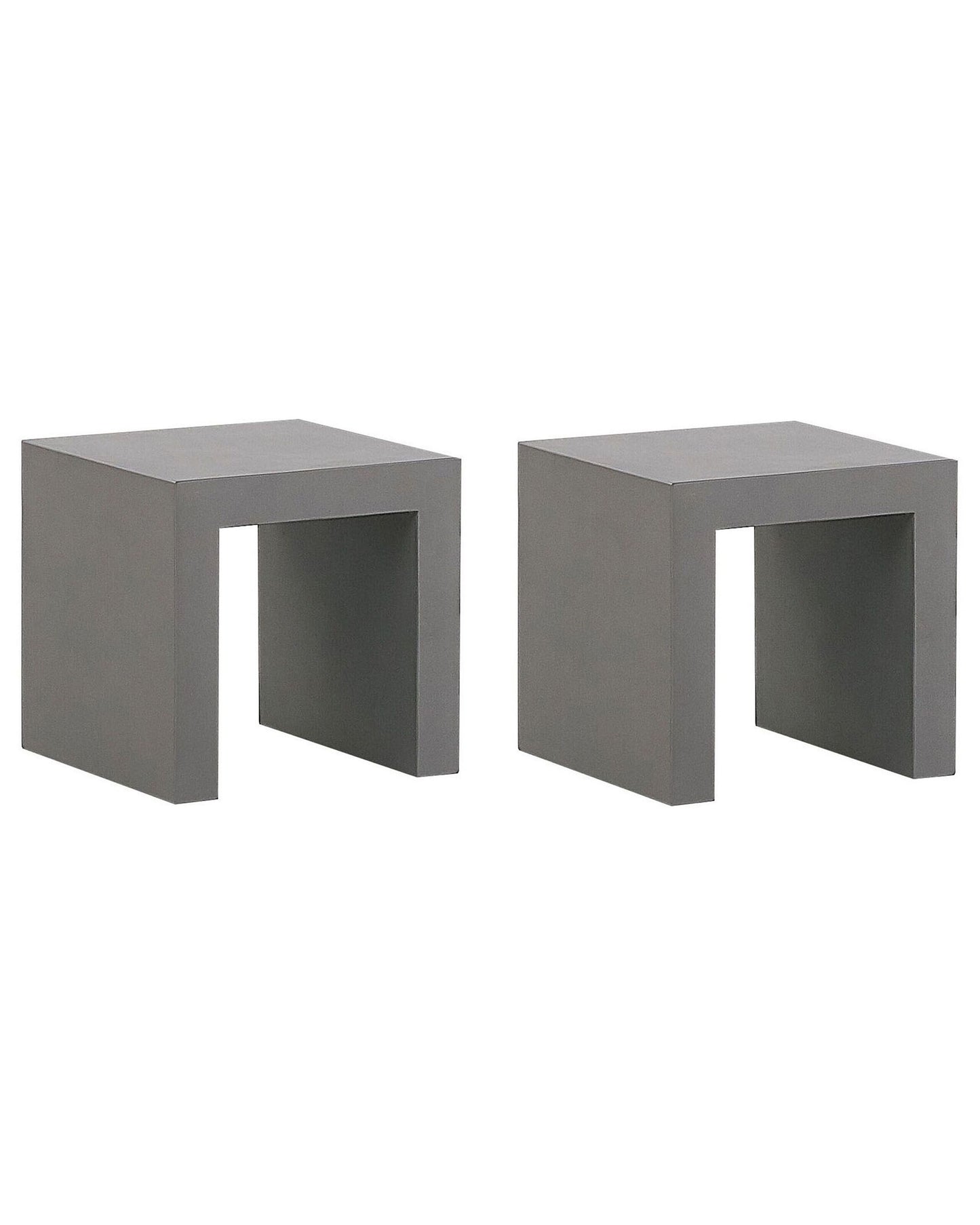 Gartenstuhl 2er Set TARANTO Beton Grau