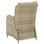 Lounge Set mit Tisch und Ottomane 2-Sitzer PONZA Polyrattan Beige