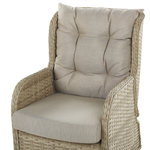 Lounge Set mit Tisch und Ottomane 2-Sitzer PONZA Polyrattan Beige