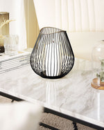 Laterne THURSTON Metall 22 cm Schwarz