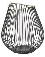 Laterne THURSTON Metall 22 cm Schwarz