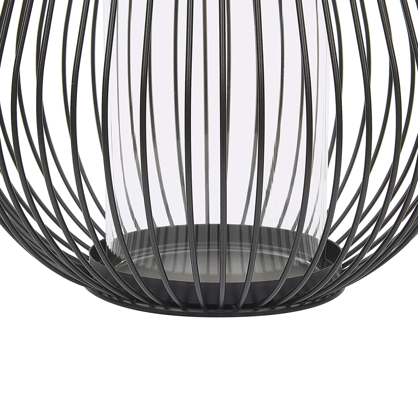 Laterne THURSTON Metall 22 cm Schwarz