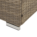 Garten Ecksofa mit Tisch 6-Sitzer BELVEDERE Polyrattan Braun