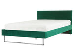 Bett mit Lattenrost Samtstoff BELLOU 160 x 200 cm Grün