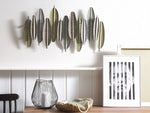 Wandobjekt Feder ANTIMONY Metall 37 cm Silber