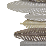 Wandobjekt Feder ANTIMONY Metall 37 cm Silber