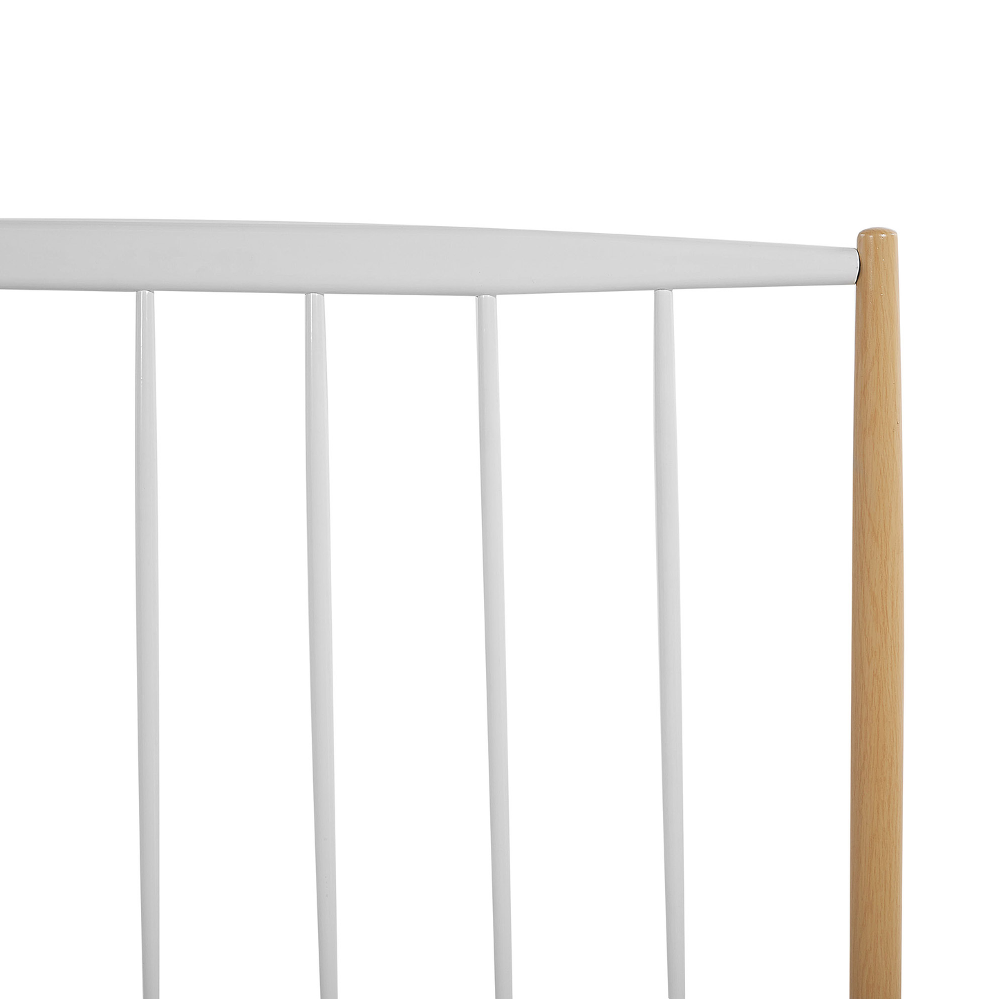 Bett mit Lattenrost Metall MAURS 160 x 200 cm Weiss