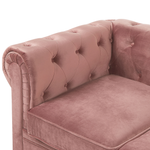 3-Sitzer Sofa Samtstoff rosa CHESTERFIELD
