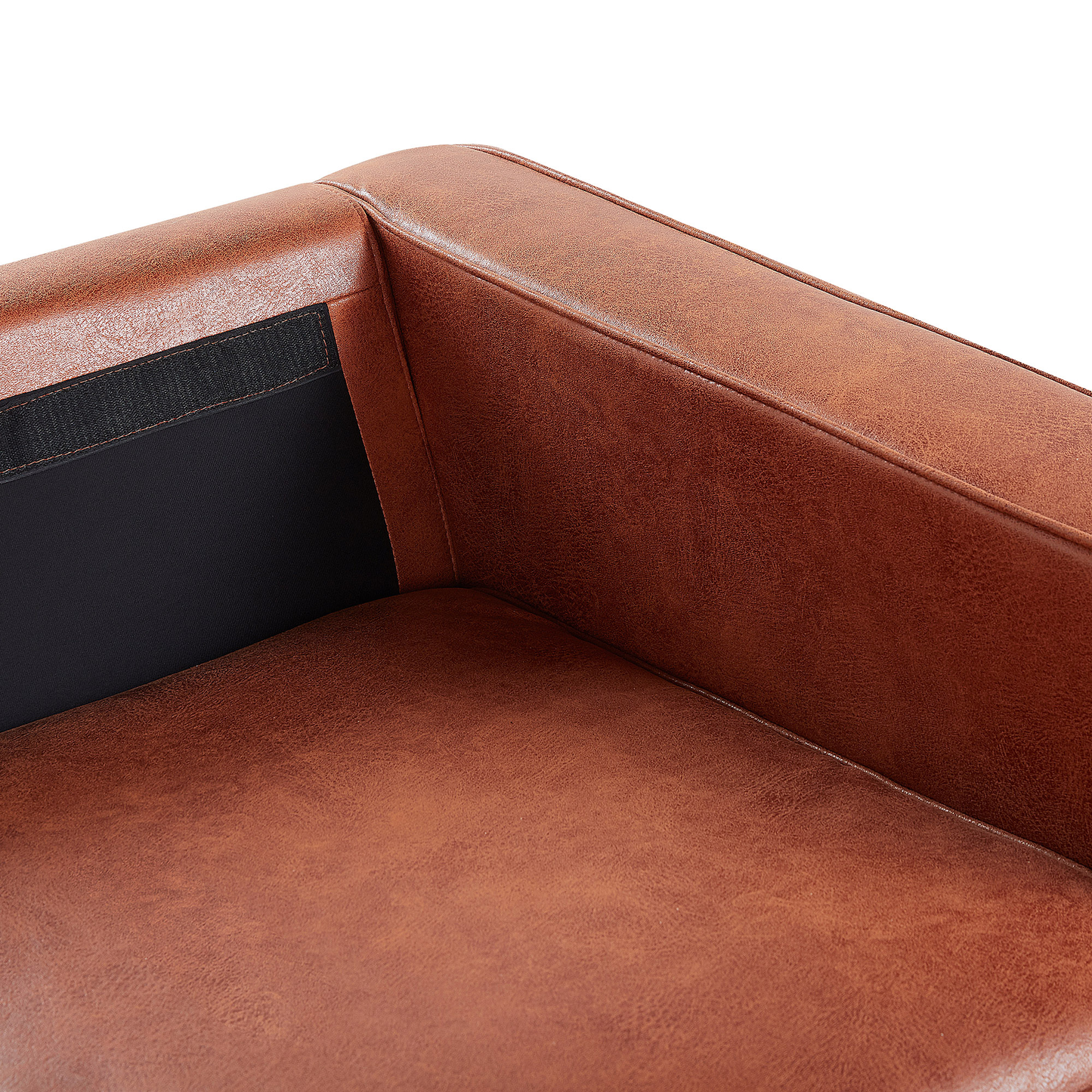 3-Sitzer Sofa Lederoptik goldbraun SAVALEN