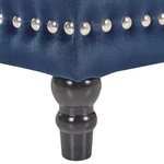 Hocker mit Stauraum Samtstoff dunkelblau LORETTO