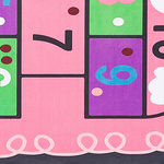 Kinderteppich rosa 80 x 150 cm mit Hüpfspiel Kurzflor HONAZ