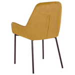 Esszimmerstuhl 2er Set LOVERNA Cord Senfgelb