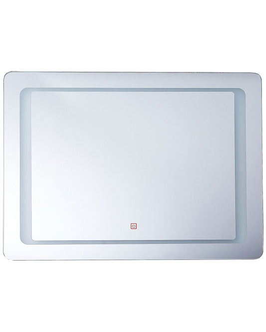 LED-Badezimmer-Spiegel WASSY 80 cm 60 cm Silber