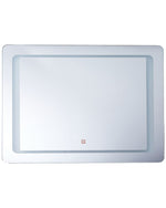 LED-Badezimmer-Spiegel WASSY 80 cm 60 cm Silber