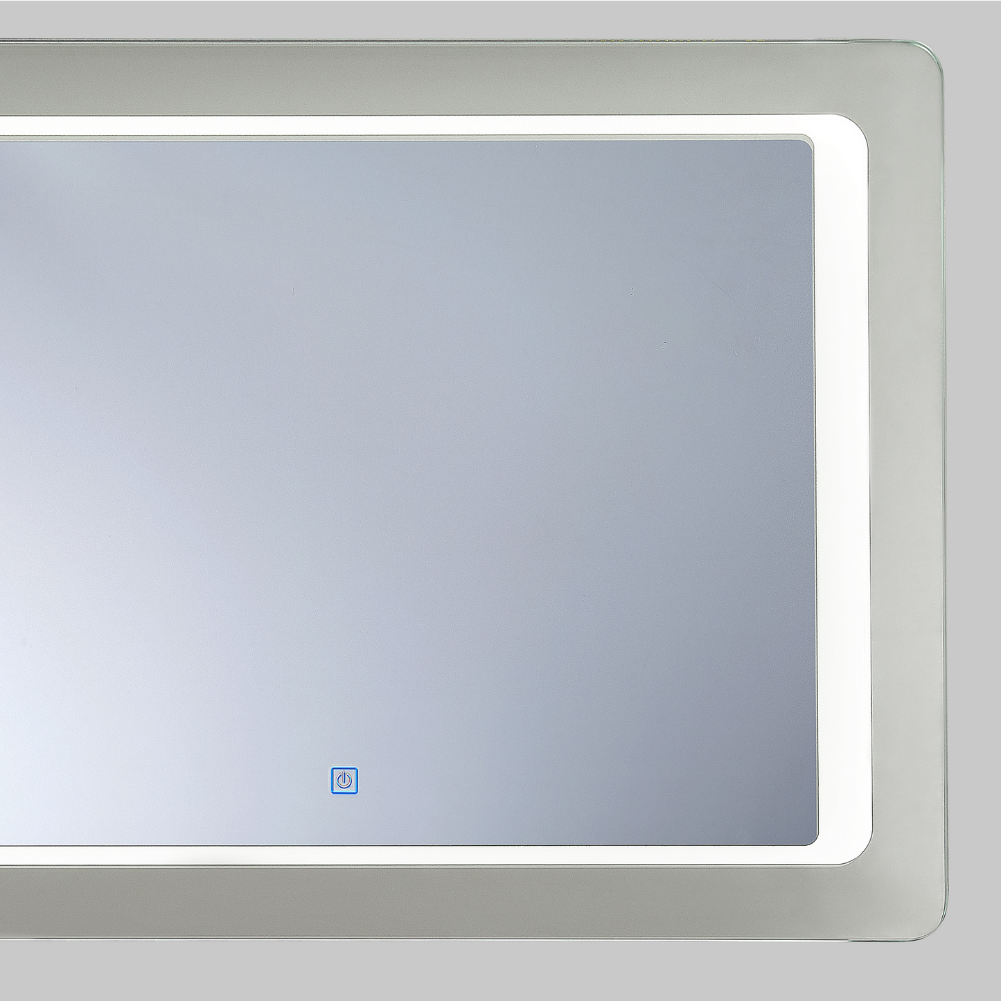 LED-Badezimmer-Spiegel WASSY 80 cm 60 cm Silber