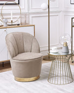 Sessel ALBY Samtstoff Hellbeige