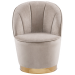 Sessel ALBY Samtstoff Hellbeige