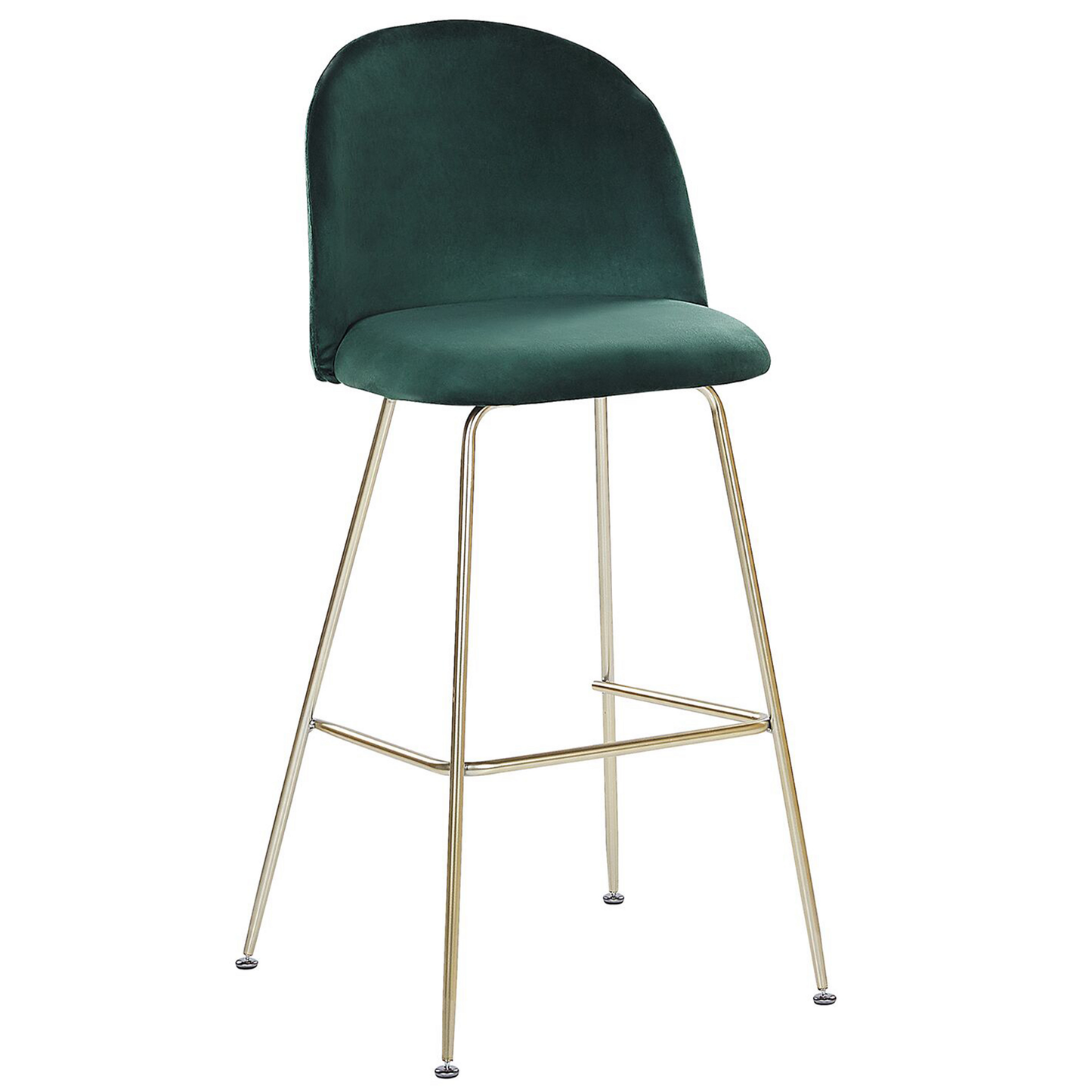 Set mit 2 Barstühlen ARCOLA Samtstoff Smaragdgrün