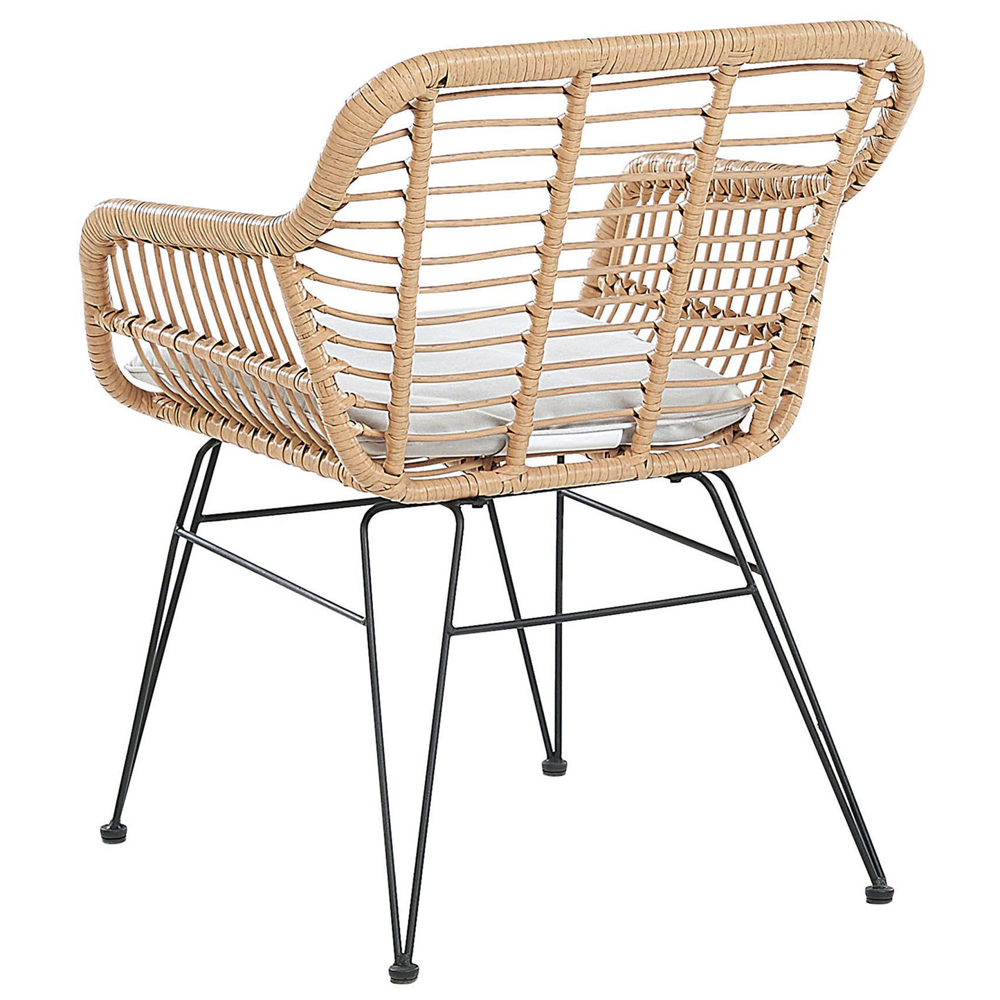 Bistro Set inkl. Kissen TRESTINA Polyrattan Hellbraun