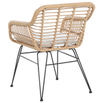 Bistro Set inkl. Kissen TRESTINA Polyrattan Hellbraun