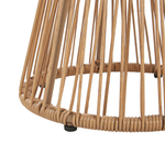 Bistro Set inkl. Kissen TRESTINA Polyrattan Hellbraun