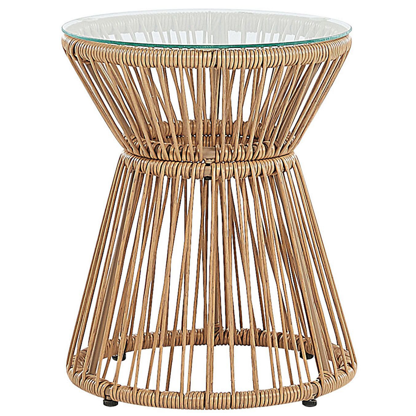 Bistro Set inkl. Kissen TRESTINA Polyrattan Hellbraun