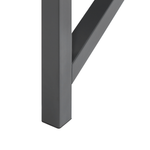 Schreibtisch schwarz Glasplatte 117 x 57 cm 2 Schubladen MORITON
