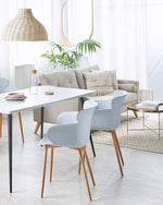 Esszimmerstuhl 2er Set SUMKLEY Hellgrau