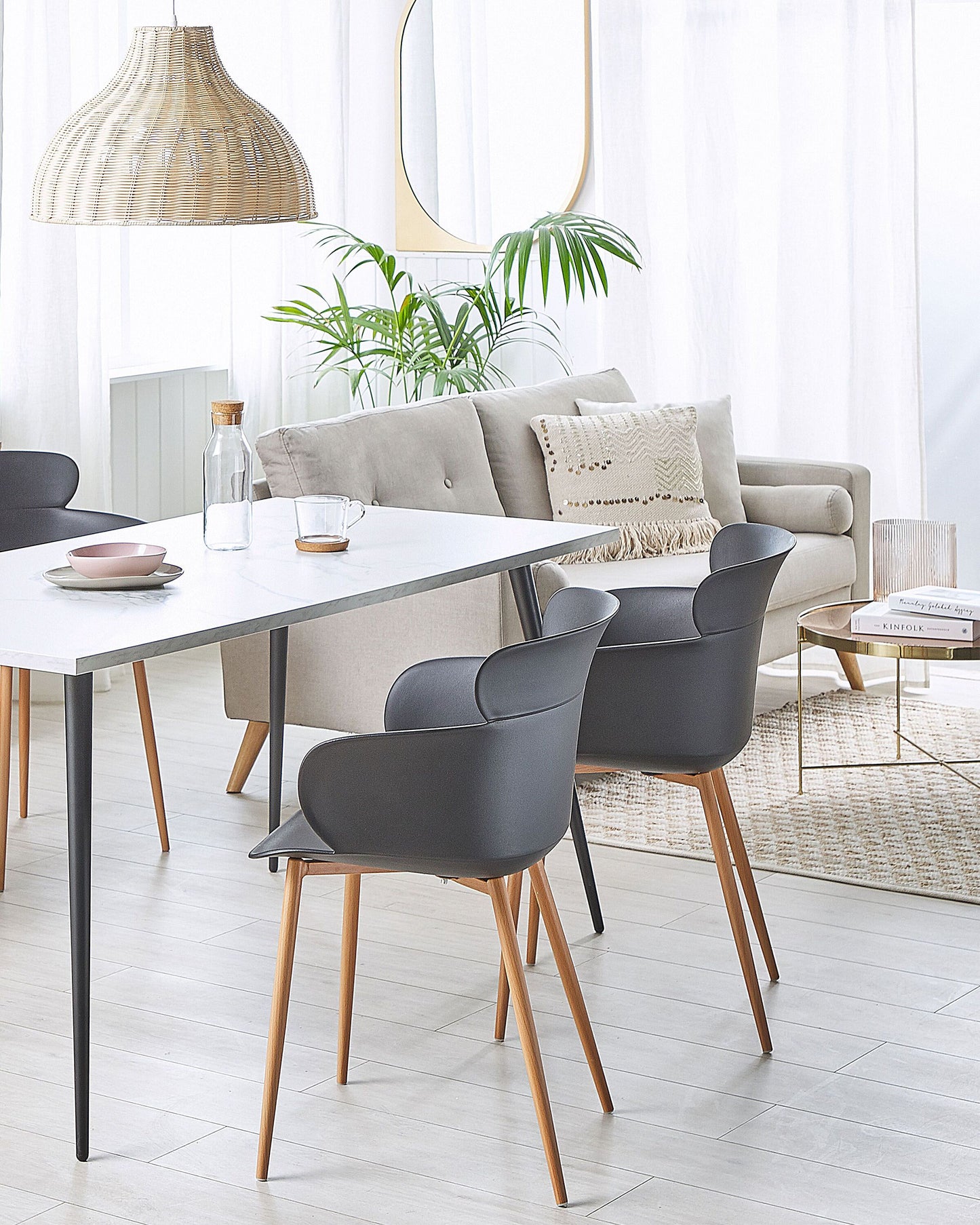 Esszimmerstuhl 2er Set SUMKLEY Schwarz