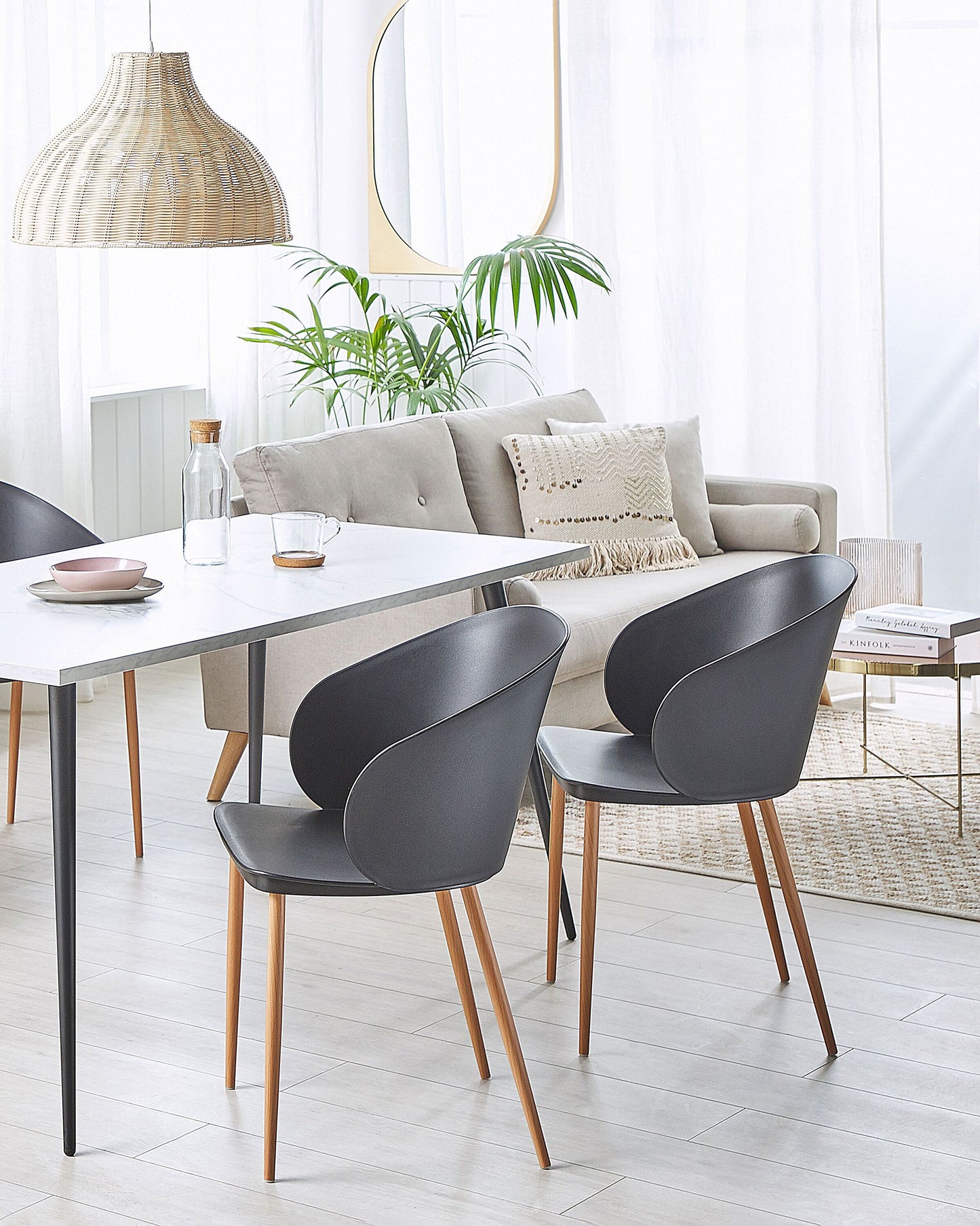 Esszimmerstuhl 2er Set BLAYKEE Schwarz