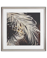 Wandbild mit Rahmen TOGBO Blumenmuster 60 x 60 cm Dunkelbraun