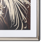 Wandbild mit Rahmen TOGBO Blumenmuster 60 x 60 cm Dunkelbraun