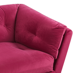 3-Sitzer Sofa Samtstoff burgunderrot LENVIK