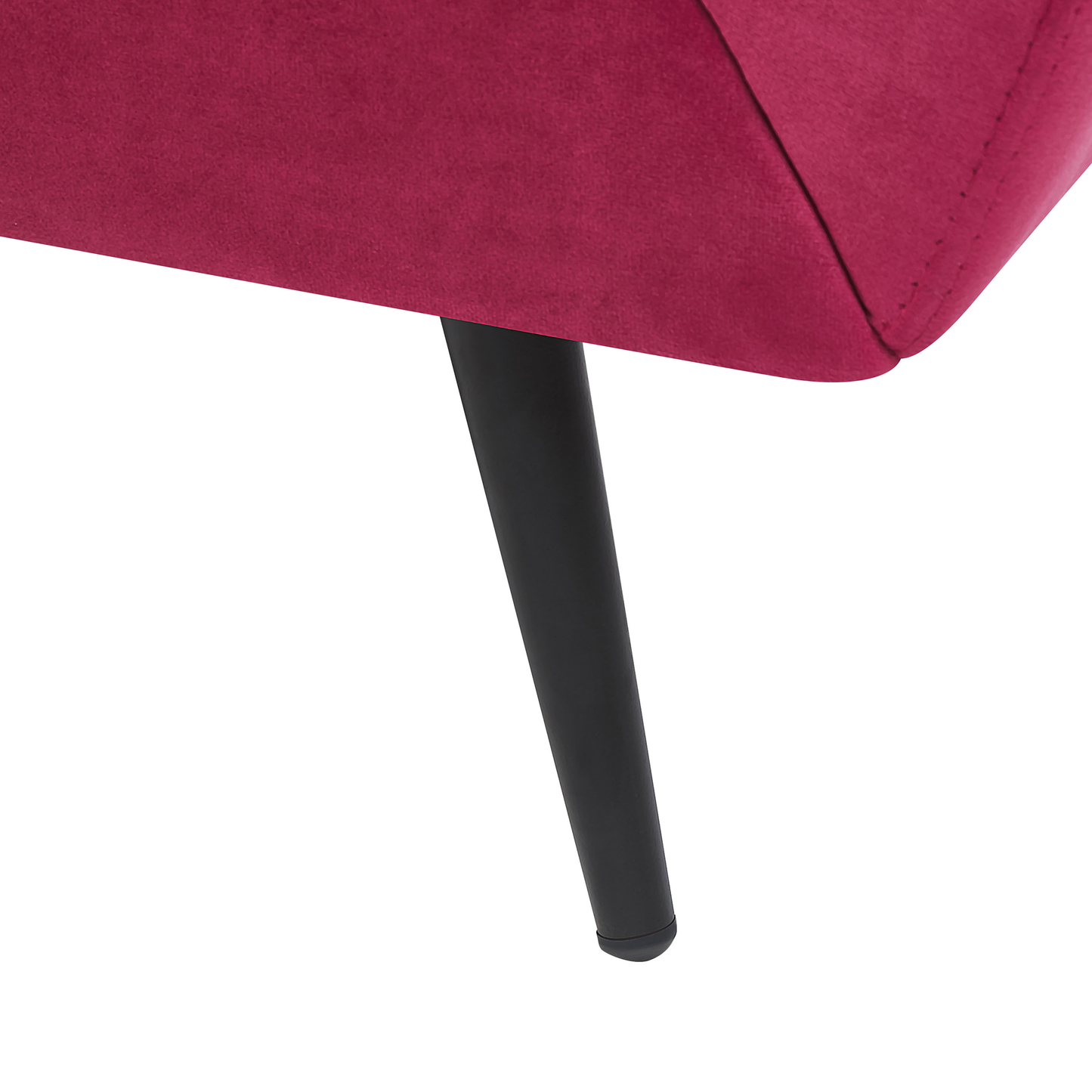 3-Sitzer Sofa Samtstoff burgunderrot LENVIK