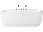 Badewanne freistehend weiss mit Armatur oval 170 x 80 cm EMPRESA