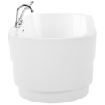 Badewanne freistehend weiss mit Armatur oval 170 x 80 cm EMPRESA