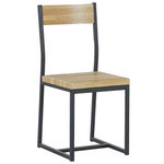 Esszimmer Set FLIXTON Hellbraun 4-Sitzer