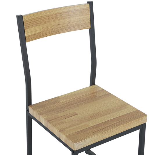 Esszimmer Set FLIXTON Hellbraun 4-Sitzer