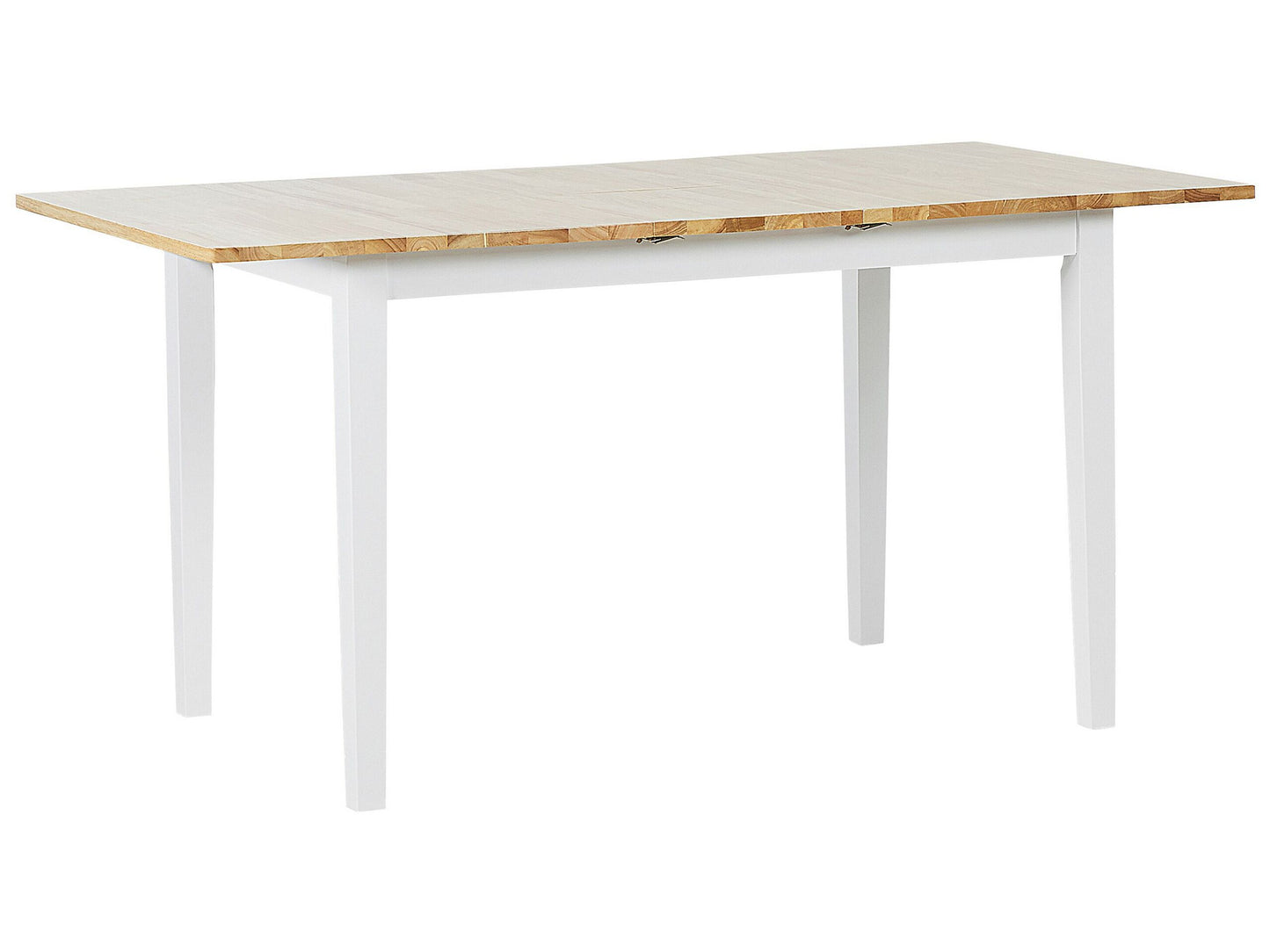 Esszimmertisch Holz hellbraun / weiss 120/150 x 80 cm ausziehbar HOUSTON