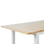 Esszimmertisch Holz hellbraun / weiss 120/150 x 80 cm ausziehbar HOUSTON
