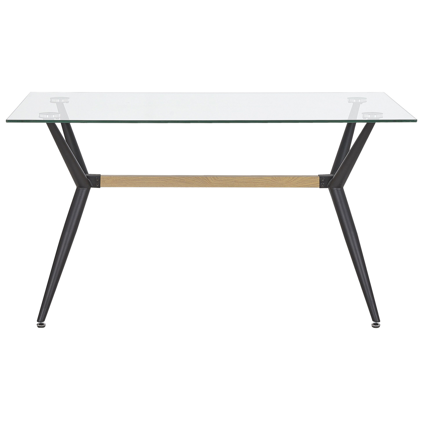 Esstisch SACRAMENTO Schwarz 140 cm 80 cm Sicherheitsglas
