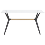 Esstisch SACRAMENTO Schwarz 140 cm 80 cm Sicherheitsglas