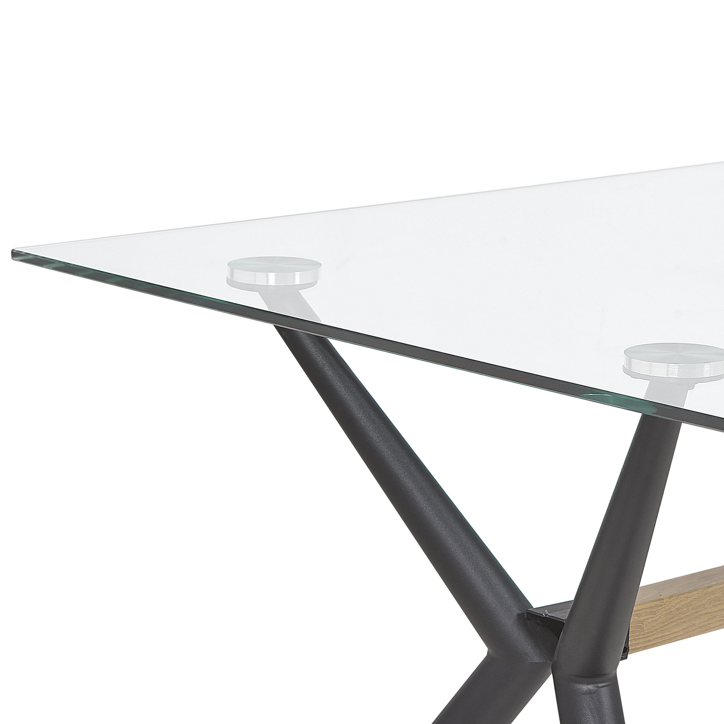 Esstisch SACRAMENTO Schwarz 140 cm 80 cm Sicherheitsglas