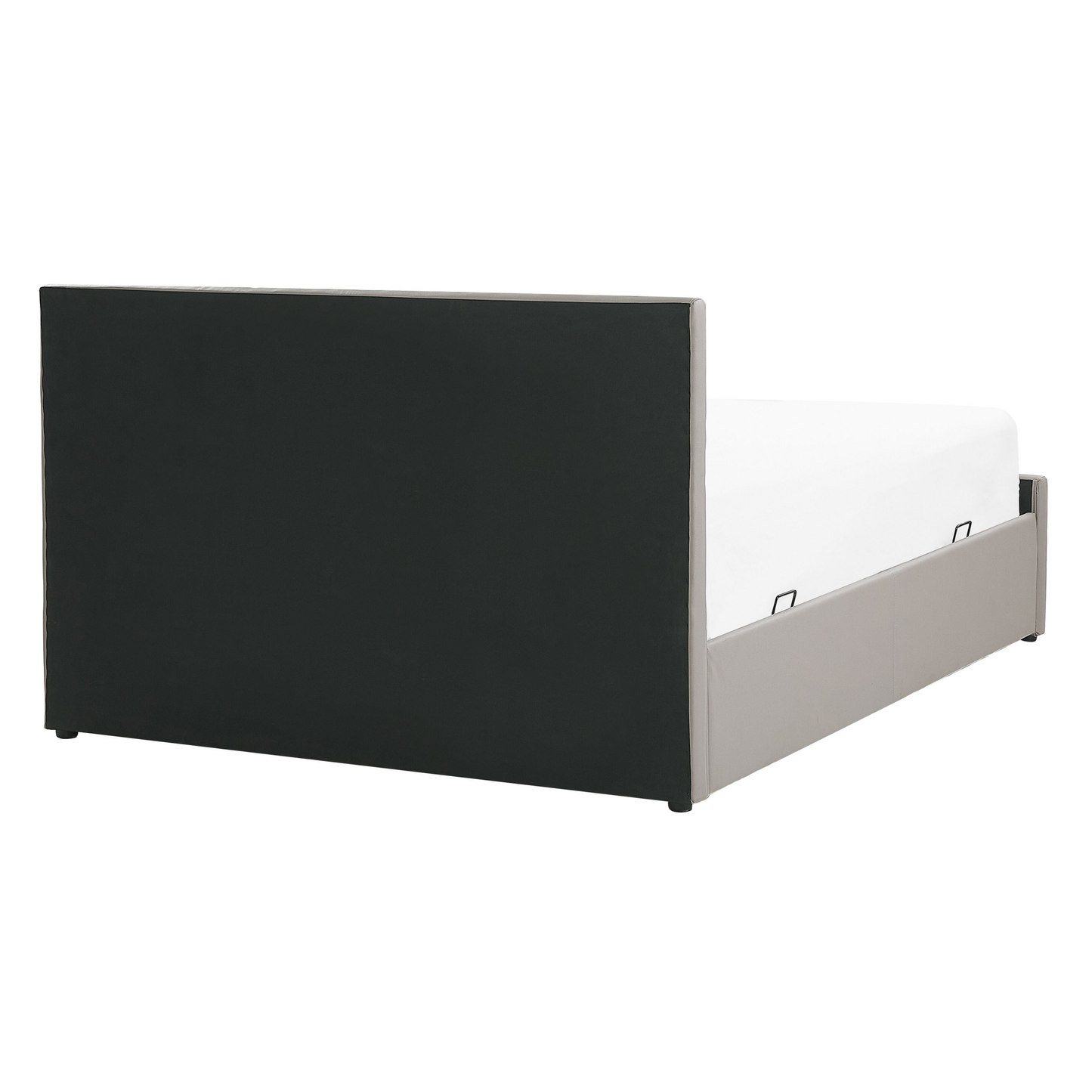 Bett mit Stauraum Kunstleder ROCHEFORT 140 x 200 cm Taupe